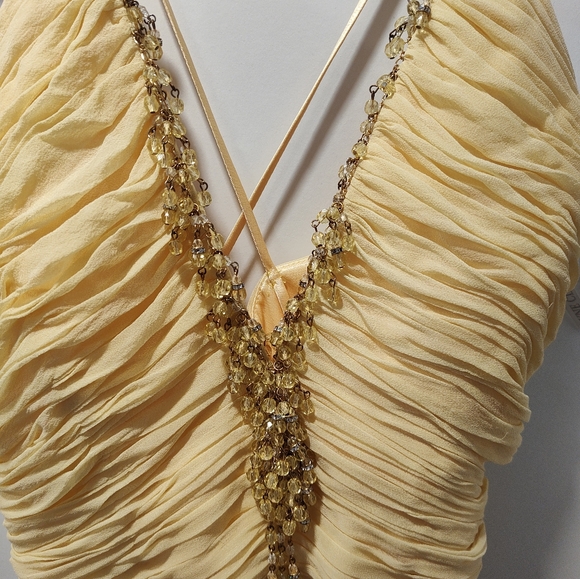 Yellow silk gown from Wayne Clark - Picture 7 of 7